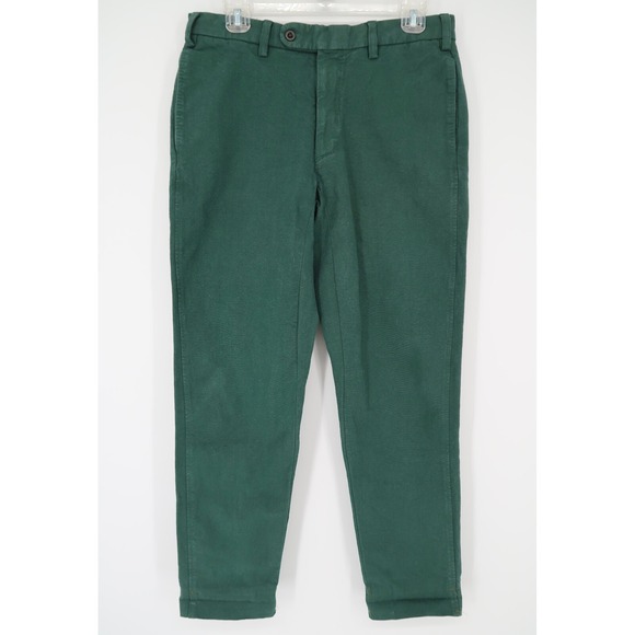 Sid‎ Mashburn Pants Mens 30 Green Chino 100% Cotton Casual Flat Front 30x29